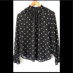 Loft Mock Neck Blouse